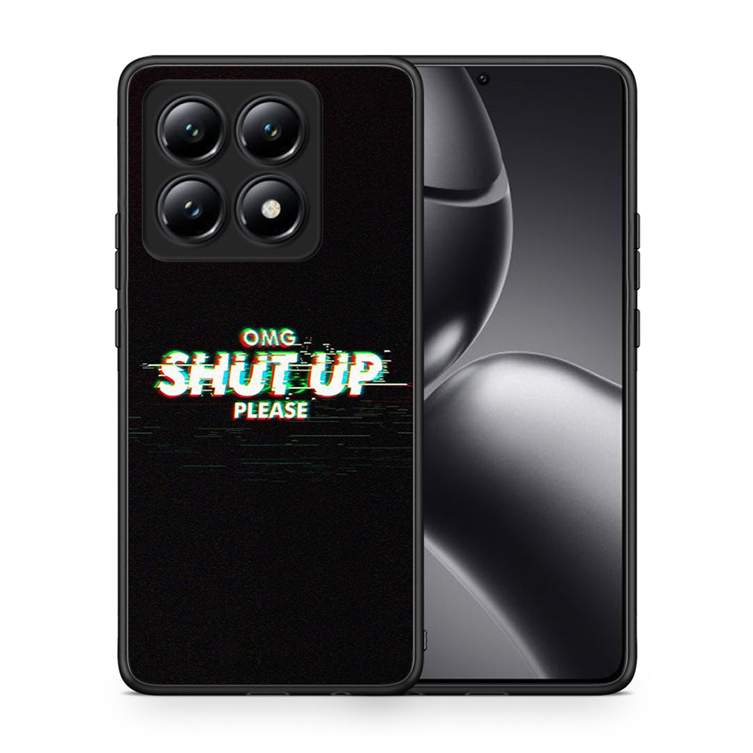 Θήκη Xiaomi 14T OMG ShutUp από τη Smartfits με σχέδιο στο πίσω μέρος και μαύρο περίβλημα | Xiaomi 14T OMG ShutUp case with colorful back and black bezels