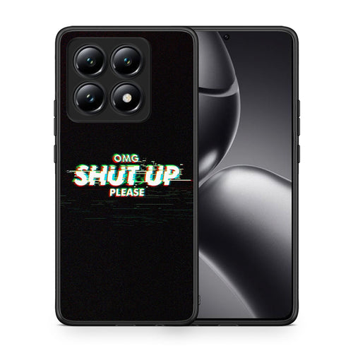 Θήκη Xiaomi 14T OMG ShutUp από τη Smartfits με σχέδιο στο πίσω μέρος και μαύρο περίβλημα | Xiaomi 14T OMG ShutUp case with colorful back and black bezels