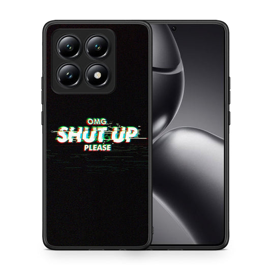 Θήκη Xiaomi 14T OMG ShutUp από τη Smartfits με σχέδιο στο πίσω μέρος και μαύρο περίβλημα | Xiaomi 14T OMG ShutUp case with colorful back and black bezels