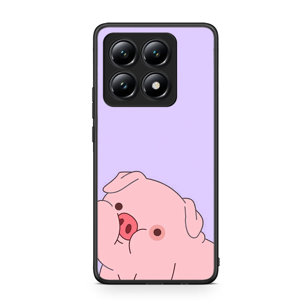 Xiaomi 14T Pig Love 2 Θήκη Αγίου Βαλεντίνου από τη Smartfits με σχέδιο στο πίσω μέρος και μαύρο περίβλημα | Smartphone case with colorful back and black bezels by Smartfits