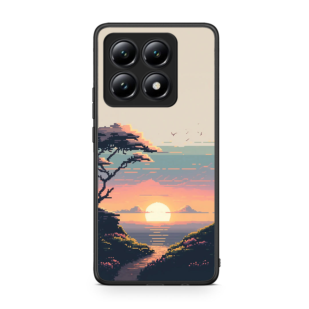 Xiaomi 14T Pixel Sunset Θήκη από τη Smartfits με σχέδιο στο πίσω μέρος και μαύρο περίβλημα | Smartphone case with colorful back and black bezels by Smartfits