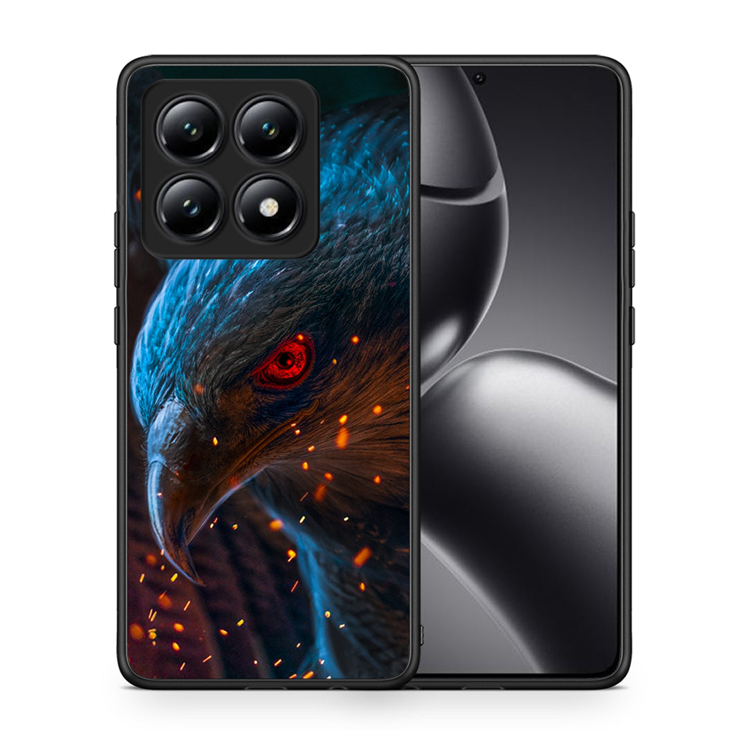 Θήκη Xiaomi 14T Eagle PopArt από τη Smartfits με σχέδιο στο πίσω μέρος και μαύρο περίβλημα | Xiaomi 14T Eagle PopArt case with colorful back and black bezels