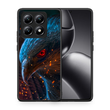 Θήκη Xiaomi 14T Eagle PopArt από τη Smartfits με σχέδιο στο πίσω μέρος και μαύρο περίβλημα | Xiaomi 14T Eagle PopArt case with colorful back and black bezels