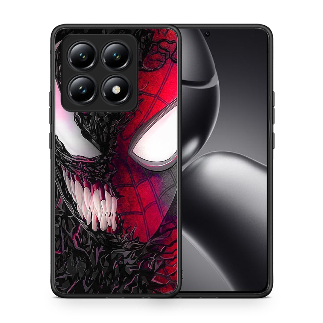 Θήκη Xiaomi 14T SpiderVenom PopArt από τη Smartfits με σχέδιο στο πίσω μέρος και μαύρο περίβλημα | Xiaomi 14T SpiderVenom PopArt case with colorful back and black bezels