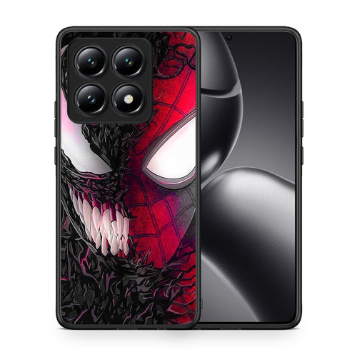 Θήκη Xiaomi 14T SpiderVenom PopArt από τη Smartfits με σχέδιο στο πίσω μέρος και μαύρο περίβλημα | Xiaomi 14T SpiderVenom PopArt case with colorful back and black bezels