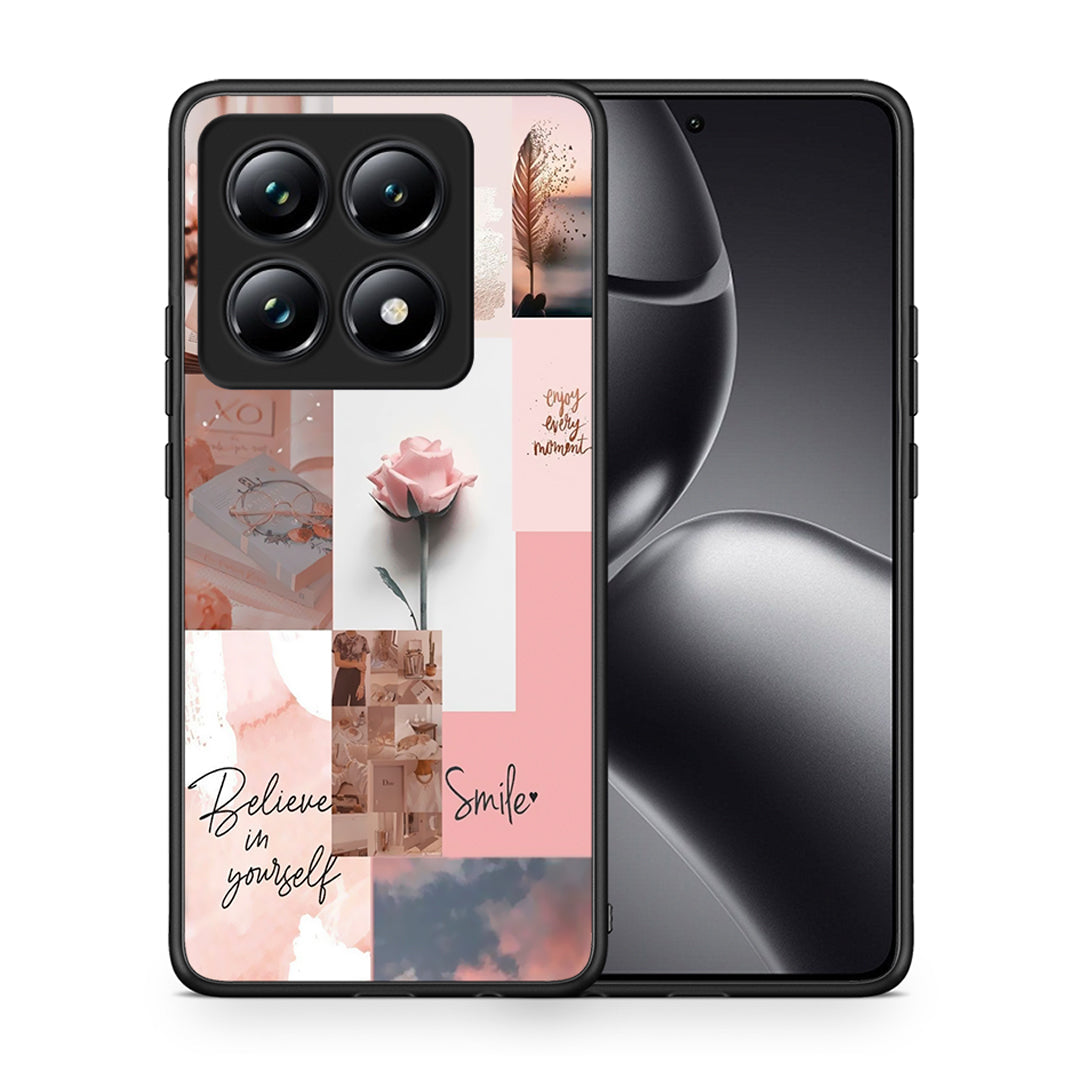 Θήκη Xiaomi 14T Pro Aesthetic Collage από τη Smartfits με σχέδιο στο πίσω μέρος και μαύρο περίβλημα | Xiaomi 14T Pro Aesthetic Collage case with colorful back and black bezels