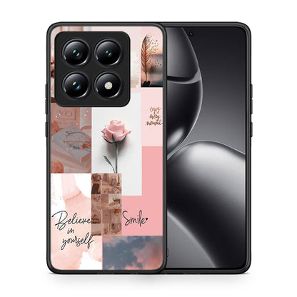 Θήκη Xiaomi 14T Pro Aesthetic Collage από τη Smartfits με σχέδιο στο πίσω μέρος και μαύρο περίβλημα | Xiaomi 14T Pro Aesthetic Collage case with colorful back and black bezels