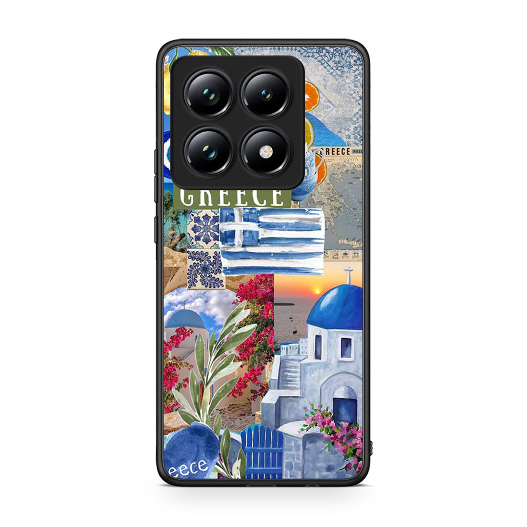 Xiaomi 14T Pro All Greek Θήκη από τη Smartfits με σχέδιο στο πίσω μέρος και μαύρο περίβλημα | Smartphone case with colorful back and black bezels by Smartfits