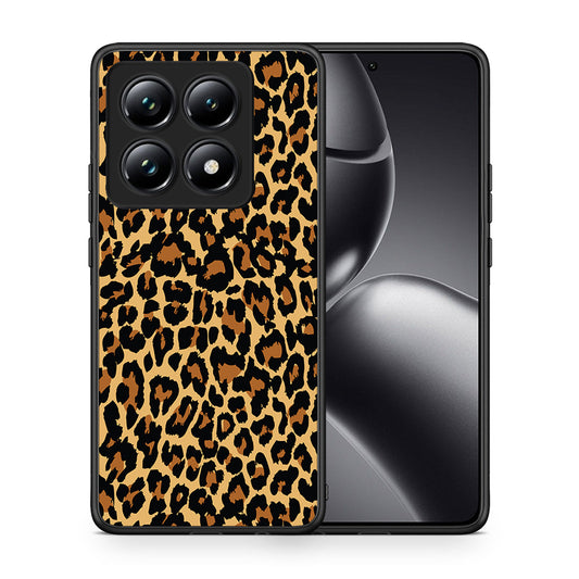 Θήκη Xiaomi 14T Pro Leopard Animal από τη Smartfits με σχέδιο στο πίσω μέρος και μαύρο περίβλημα | Xiaomi 14T Pro Leopard Animal case with colorful back and black bezels