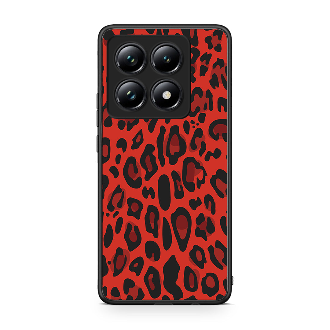 4 - Xiaomi 14T Pro Red Leopard Animal case, cover, bumper