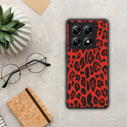 Animal Red Leopard - Xiaomi 14T Pro θήκη