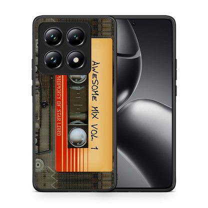 Θήκη Xiaomi 14T Pro Awesome Mix από τη Smartfits με σχέδιο στο πίσω μέρος και μαύρο περίβλημα | Xiaomi 14T Pro Awesome Mix case with colorful back and black bezels