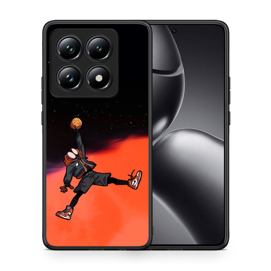 Θήκη Xiaomi 14T Pro Basketball Hero από τη Smartfits με σχέδιο στο πίσω μέρος και μαύρο περίβλημα | Xiaomi 14T Pro Basketball Hero case with colorful back and black bezels