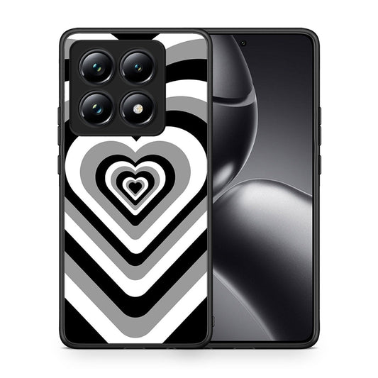Θήκη Xiaomi 14T Pro Black Hearts από τη Smartfits με σχέδιο στο πίσω μέρος και μαύρο περίβλημα | Xiaomi 14T Pro Black Hearts case with colorful back and black bezels