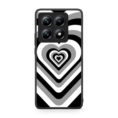 Xiaomi 14T Pro Black Hearts θήκη από τη Smartfits με σχέδιο στο πίσω μέρος και μαύρο περίβλημα | Smartphone case with colorful back and black bezels by Smartfits