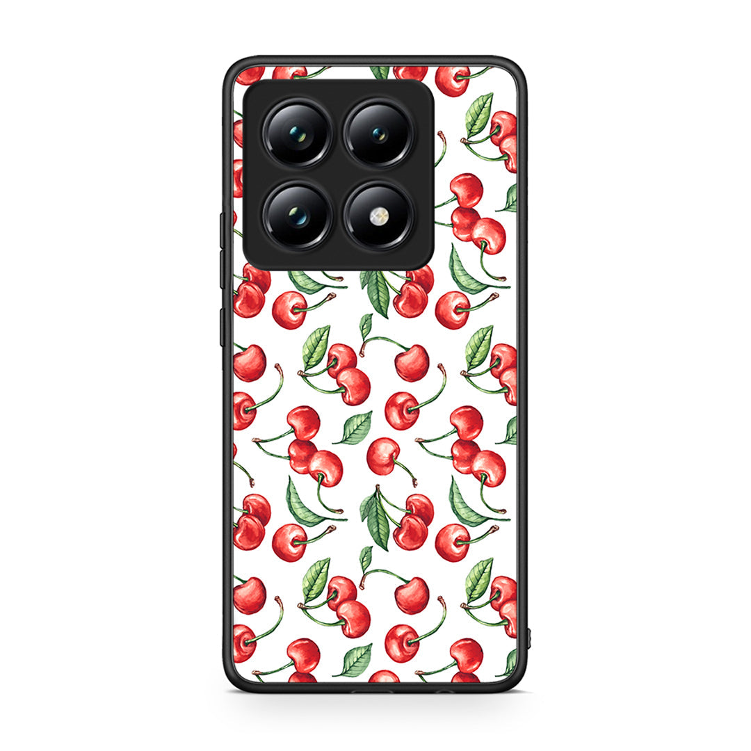 Xiaomi 14T Pro Cherry Summer θήκη από τη Smartfits με σχέδιο στο πίσω μέρος και μαύρο περίβλημα | Smartphone case with colorful back and black bezels by Smartfits