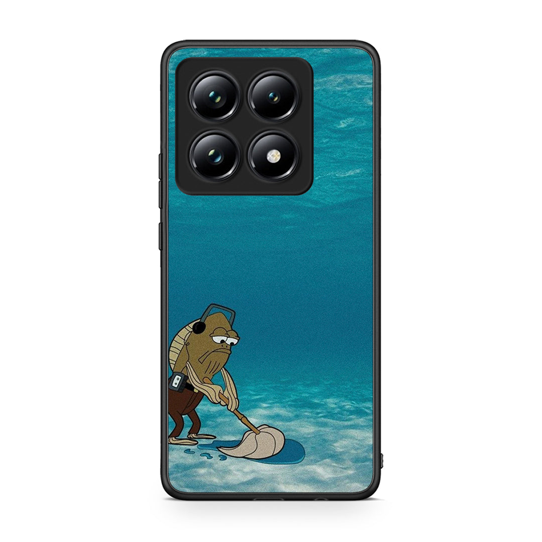 Xiaomi 14T Pro Clean The Ocean Θήκη από τη Smartfits με σχέδιο στο πίσω μέρος και μαύρο περίβλημα | Smartphone case with colorful back and black bezels by Smartfits