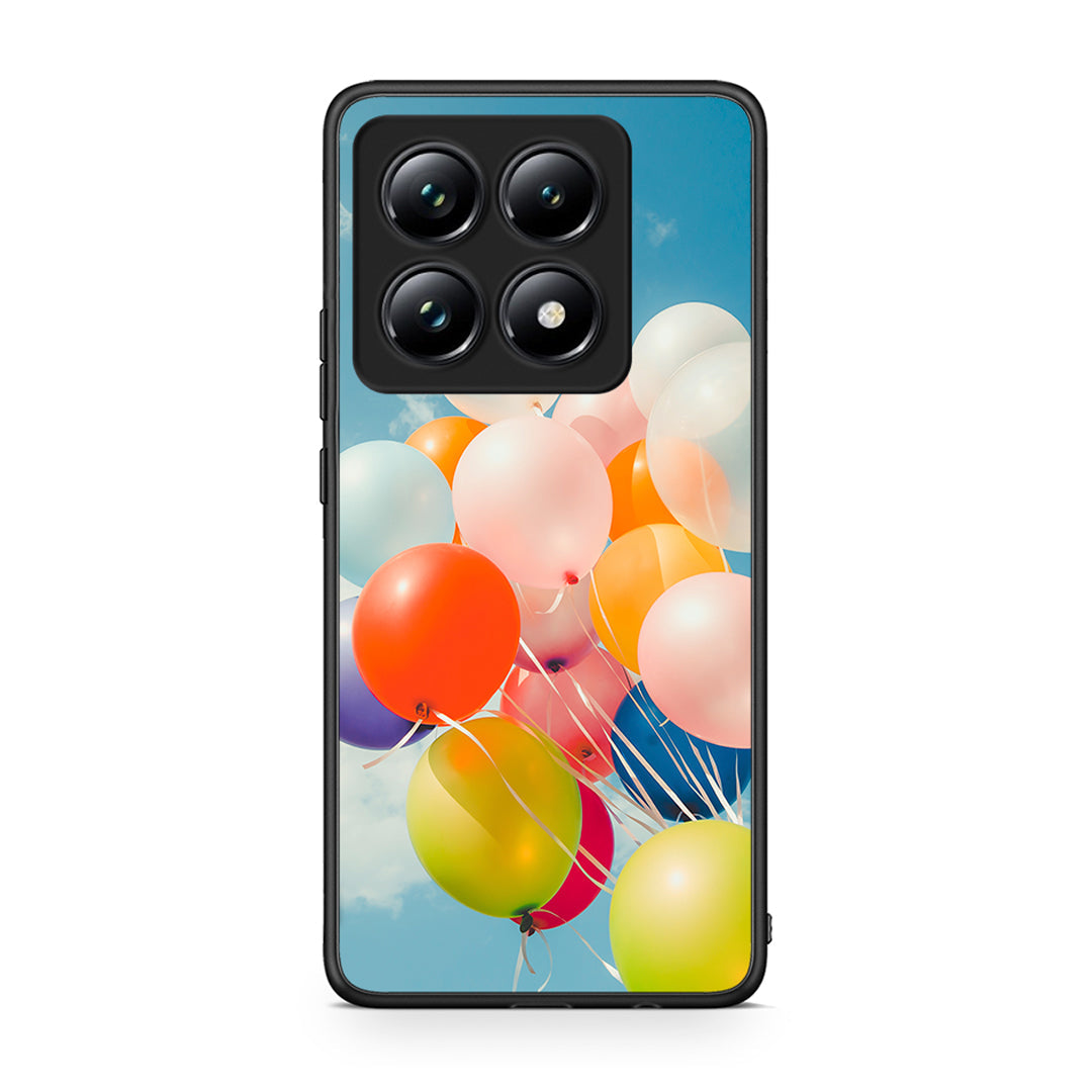 Xiaomi 14T Pro Colorful Balloons θήκη από τη Smartfits με σχέδιο στο πίσω μέρος και μαύρο περίβλημα | Smartphone case with colorful back and black bezels by Smartfits
