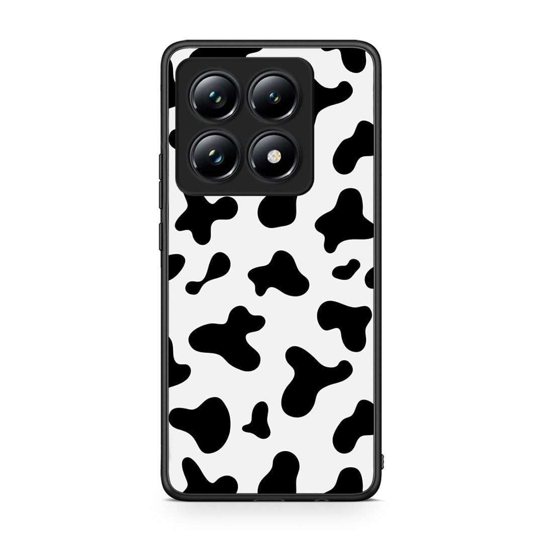 Xiaomi 14T Pro Cow Print θήκη από τη Smartfits με σχέδιο στο πίσω μέρος και μαύρο περίβλημα | Smartphone case with colorful back and black bezels by Smartfits