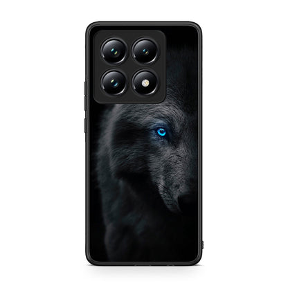 Xiaomi 14T Pro Dark Wolf θήκη από τη Smartfits με σχέδιο στο πίσω μέρος και μαύρο περίβλημα | Smartphone case with colorful back and black bezels by Smartfits