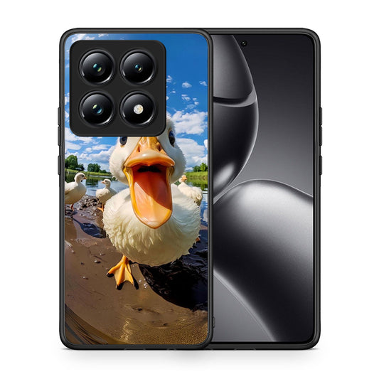 Θήκη Xiaomi 14T Pro Duck Face από τη Smartfits με σχέδιο στο πίσω μέρος και μαύρο περίβλημα | Xiaomi 14T Pro Duck Face case with colorful back and black bezels