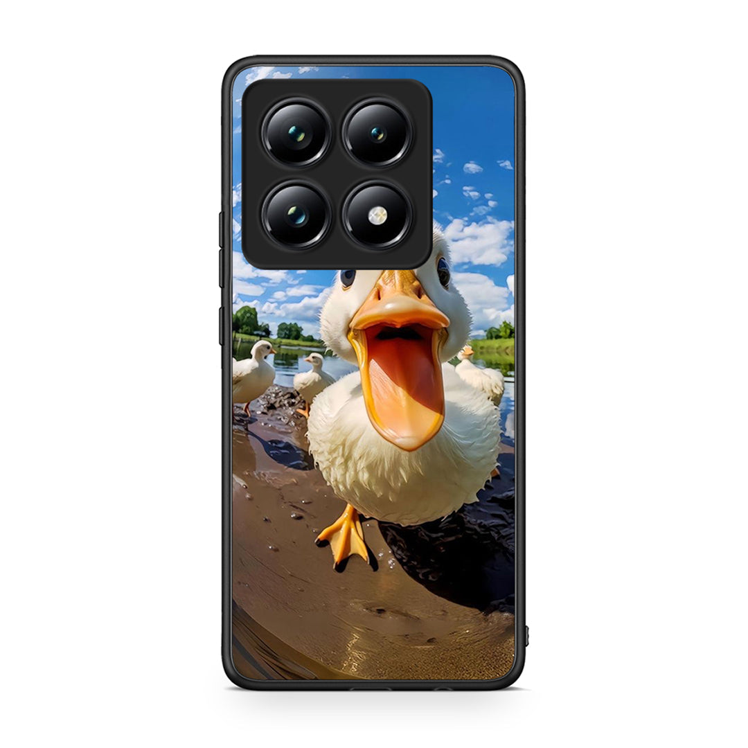 Xiaomi 14T Pro Duck Face θήκη από τη Smartfits με σχέδιο στο πίσω μέρος και μαύρο περίβλημα | Smartphone case with colorful back and black bezels by Smartfits