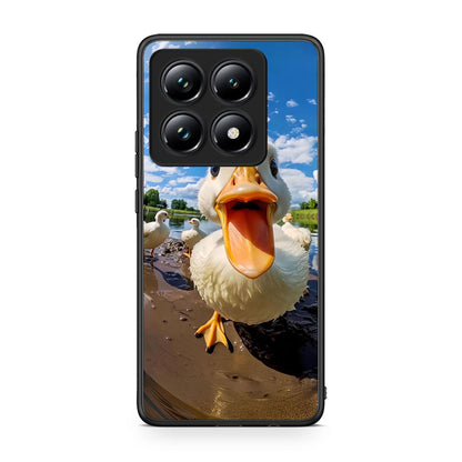 Xiaomi 14T Pro Duck Face θήκη από τη Smartfits με σχέδιο στο πίσω μέρος και μαύρο περίβλημα | Smartphone case with colorful back and black bezels by Smartfits