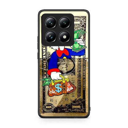 Xiaomi 14T Pro Duck Money Θήκη από τη Smartfits με σχέδιο στο πίσω μέρος και μαύρο περίβλημα | Smartphone case with colorful back and black bezels by Smartfits