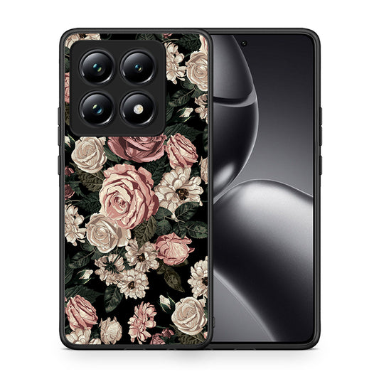 Θήκη Xiaomi 14T Pro Wild Roses Flower από τη Smartfits με σχέδιο στο πίσω μέρος και μαύρο περίβλημα | Xiaomi 14T Pro Wild Roses Flower case with colorful back and black bezels