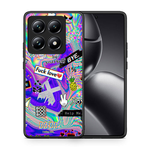 Θήκη Xiaomi 14T Pro Game Over από τη Smartfits με σχέδιο στο πίσω μέρος και μαύρο περίβλημα | Xiaomi 14T Pro Game Over case with colorful back and black bezels