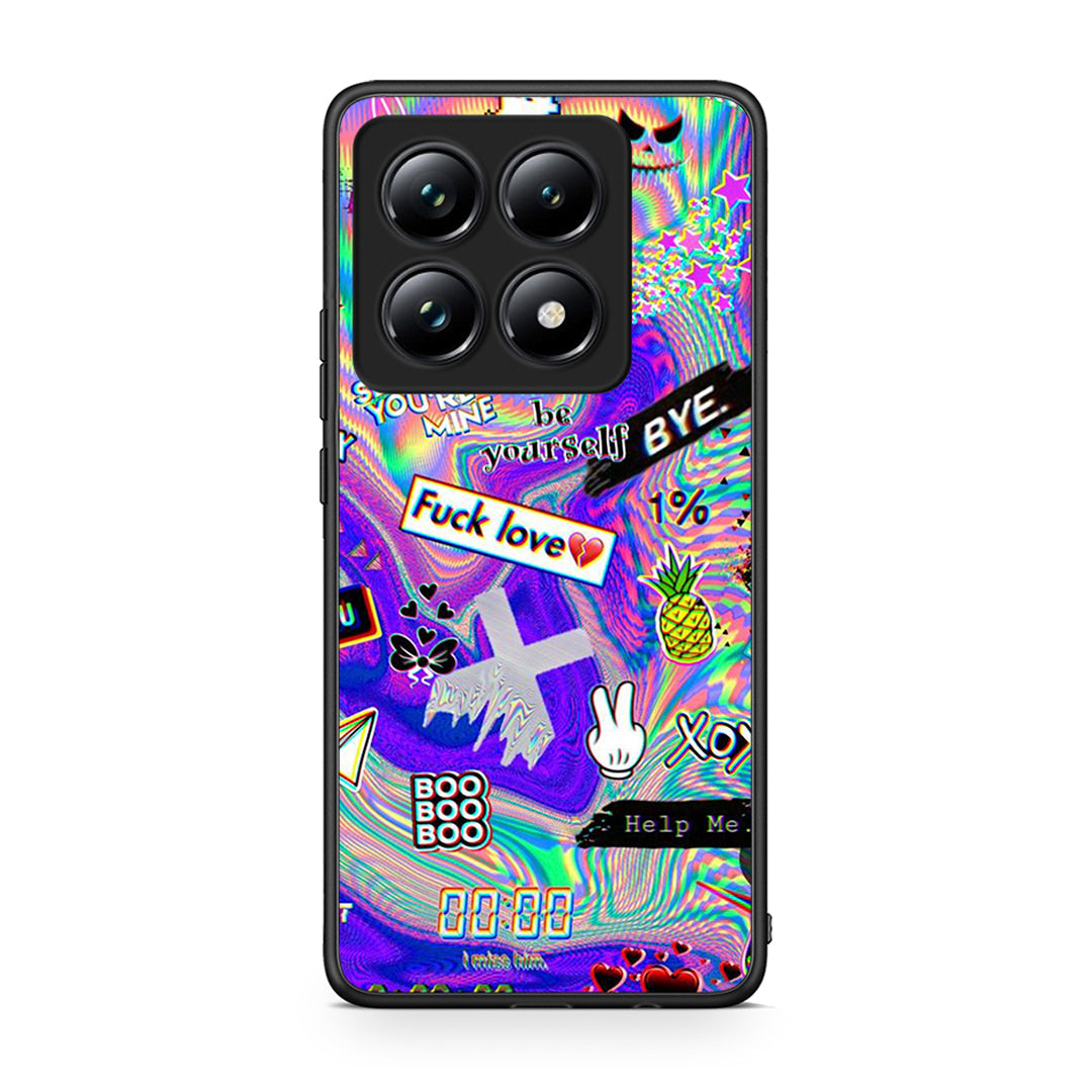 Xiaomi 14T Pro Game Over θήκη από τη Smartfits με σχέδιο στο πίσω μέρος και μαύρο περίβλημα | Smartphone case with colorful back and black bezels by Smartfits