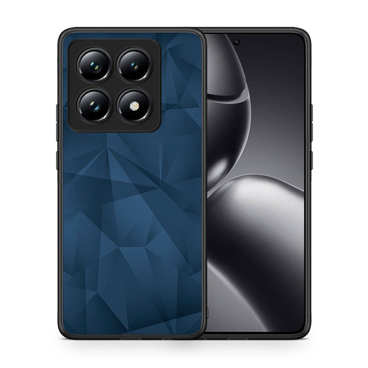 Θήκη Xiaomi 14T Pro Blue Abstract Geometric από τη Smartfits με σχέδιο στο πίσω μέρος και μαύρο περίβλημα | Xiaomi 14T Pro Blue Abstract Geometric case with colorful back and black bezels