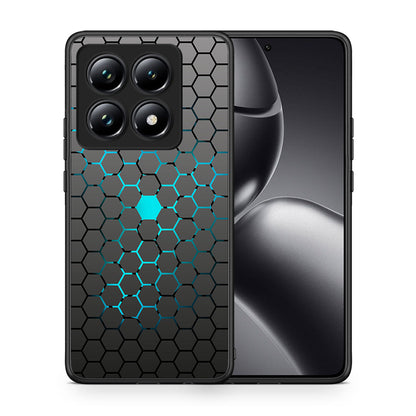 Θήκη Xiaomi 14T Pro Hexagonal Geometric από τη Smartfits με σχέδιο στο πίσω μέρος και μαύρο περίβλημα | Xiaomi 14T Pro Hexagonal Geometric case with colorful back and black bezels