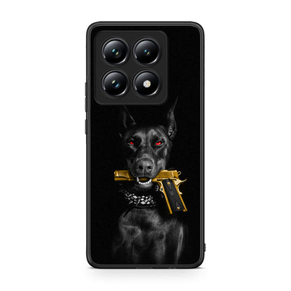 Xiaomi 14T Pro Golden Gun Θήκη Αγίου Βαλεντίνου από τη Smartfits με σχέδιο στο πίσω μέρος και μαύρο περίβλημα | Smartphone case with colorful back and black bezels by Smartfits