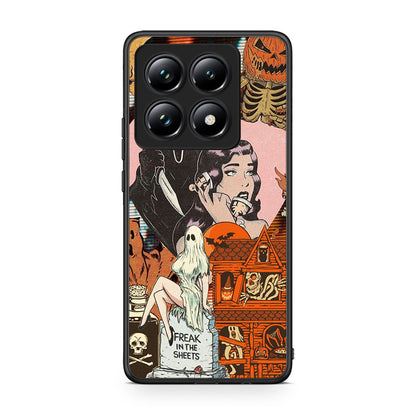 Xiaomi 14T Pro Halloween Collage Θήκη από τη Smartfits με σχέδιο στο πίσω μέρος και μαύρο περίβλημα | Smartphone case with colorful back and black bezels by Smartfits