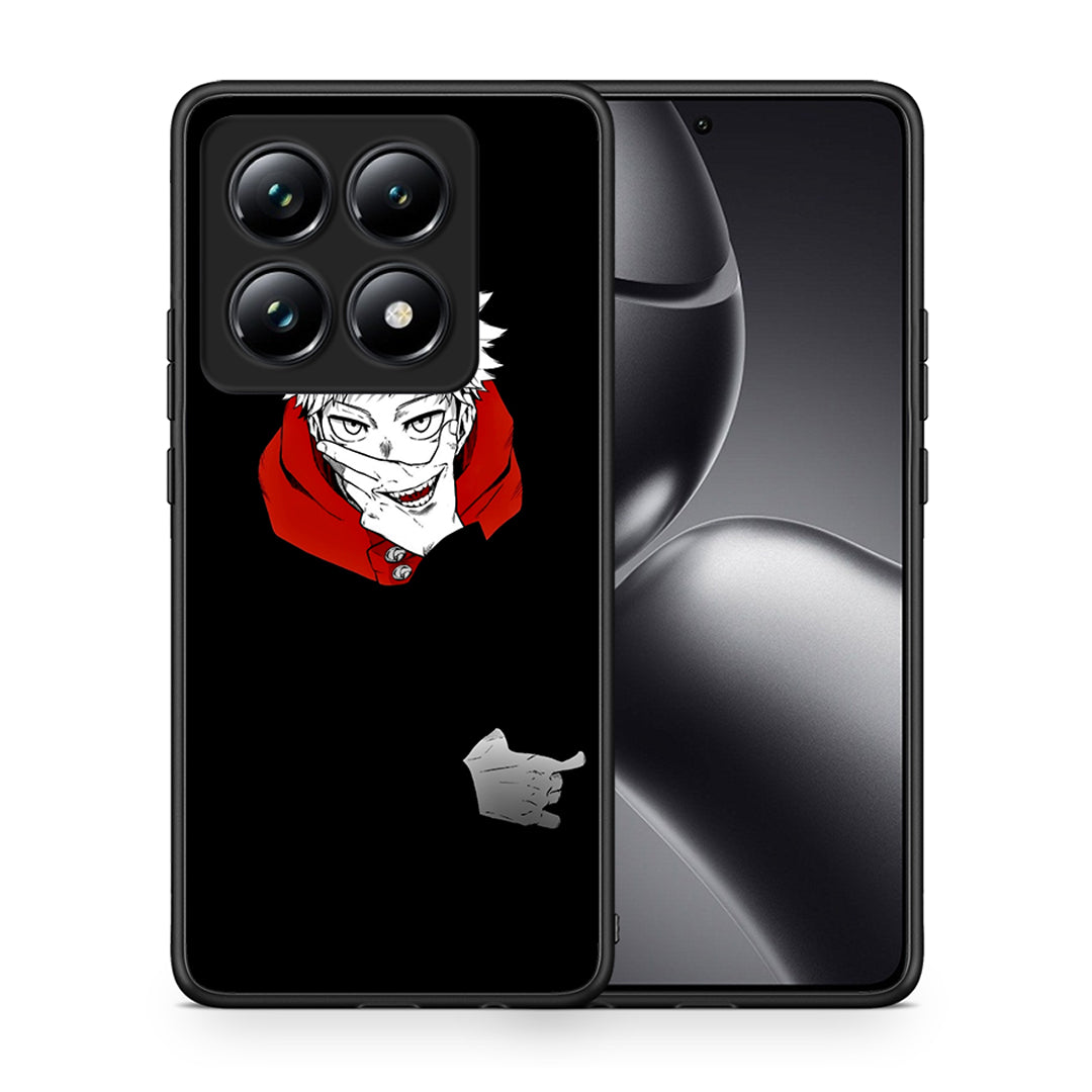 Θήκη Xiaomi 14T Pro Itadori Anime από τη Smartfits με σχέδιο στο πίσω μέρος και μαύρο περίβλημα | Xiaomi 14T Pro Itadori Anime case with colorful back and black bezels
