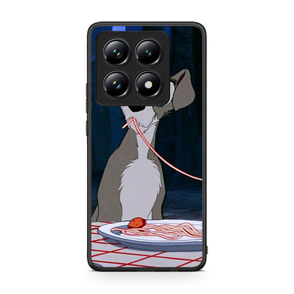 Xiaomi 14T Pro Lady And Tramp 1 Θήκη Αγίου Βαλεντίνου από τη Smartfits με σχέδιο στο πίσω μέρος και μαύρο περίβλημα | Smartphone case with colorful back and black bezels by Smartfits