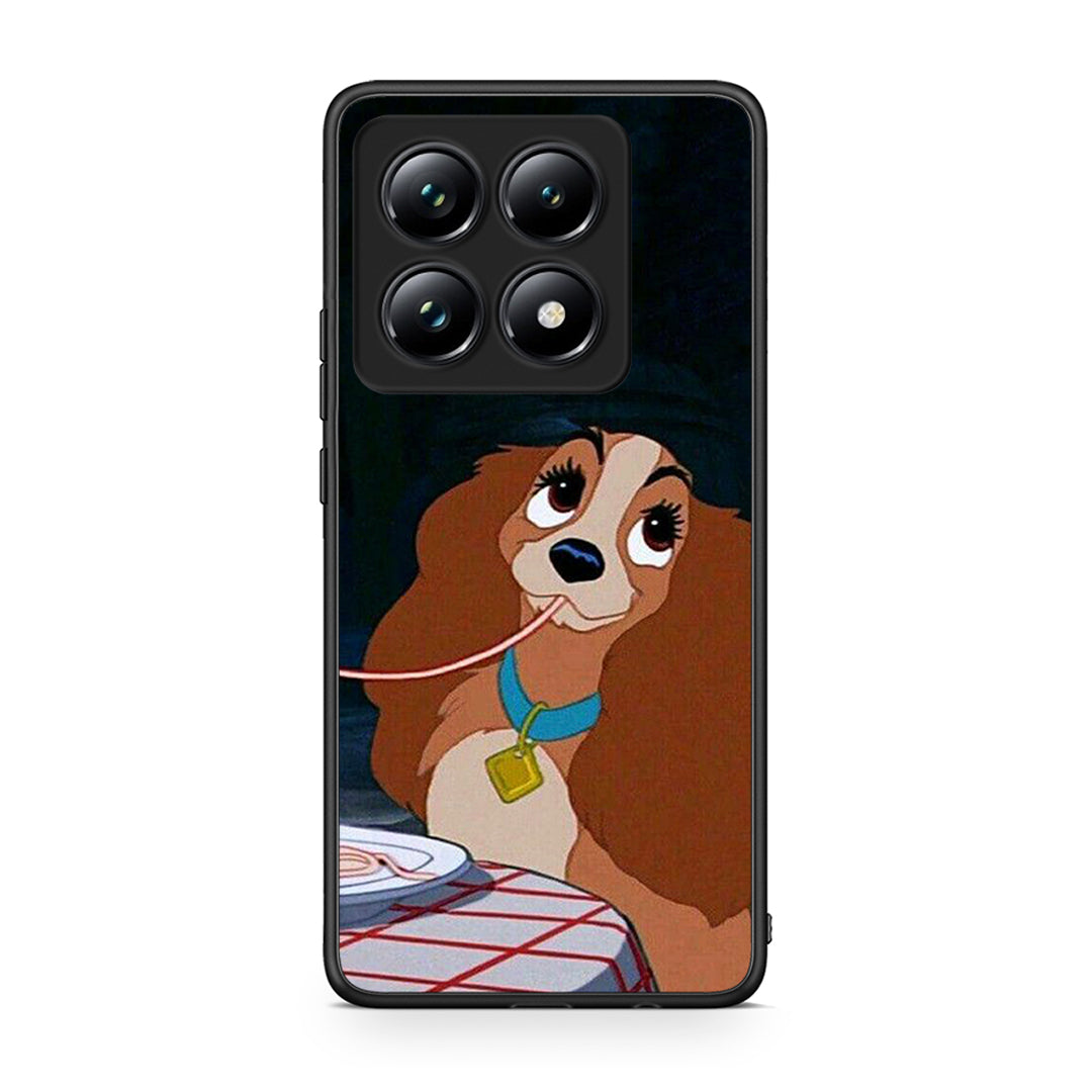 Xiaomi 14T Pro Lady And Tramp 2 Θήκη Αγίου Βαλεντίνου από τη Smartfits με σχέδιο στο πίσω μέρος και μαύρο περίβλημα | Smartphone case with colorful back and black bezels by Smartfits