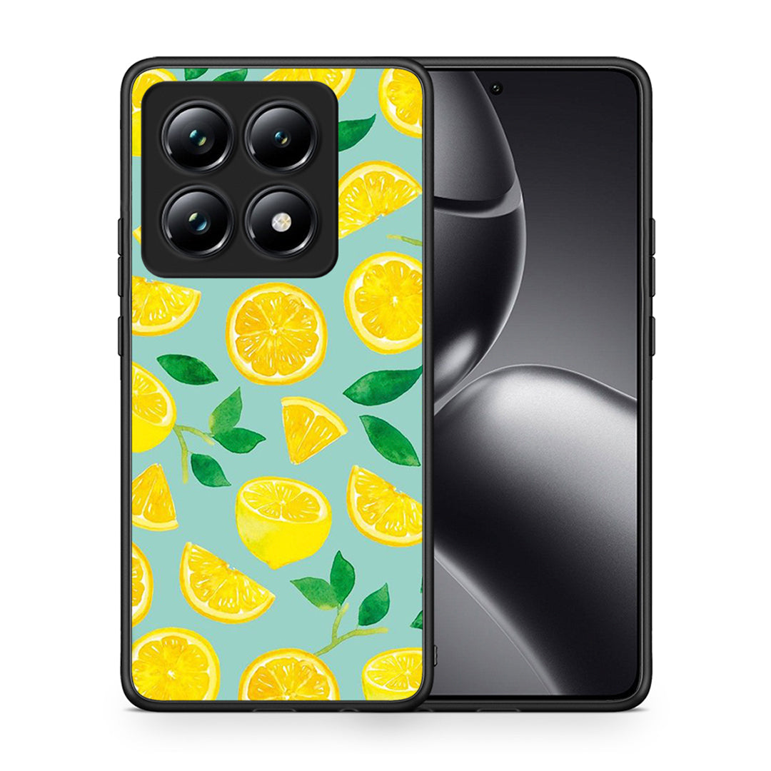 Θήκη Xiaomi 14T Pro Lemons από τη Smartfits με σχέδιο στο πίσω μέρος και μαύρο περίβλημα | Xiaomi 14T Pro Lemons case with colorful back and black bezels