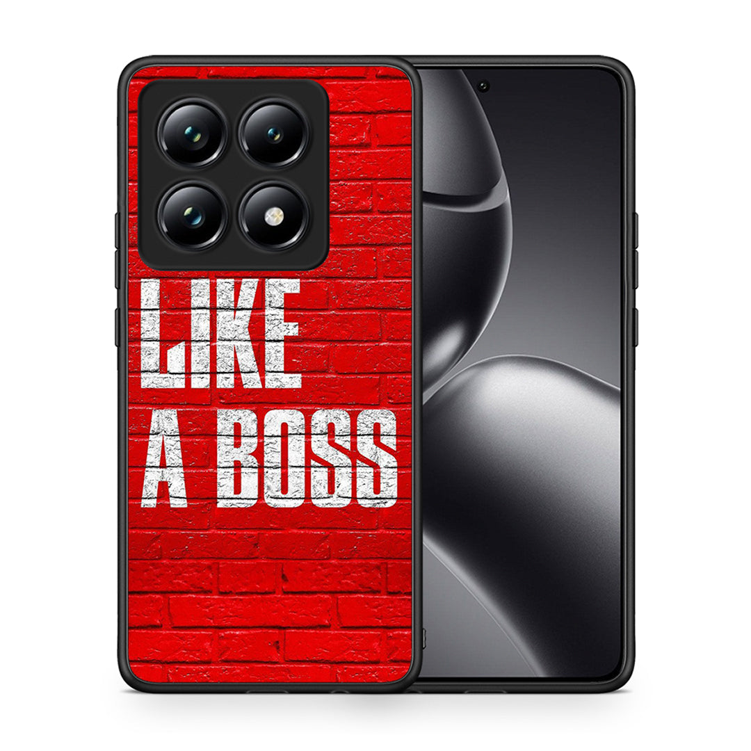 Θήκη Xiaomi 14T Pro Like A Boss από τη Smartfits με σχέδιο στο πίσω μέρος και μαύρο περίβλημα | Xiaomi 14T Pro Like A Boss case with colorful back and black bezels