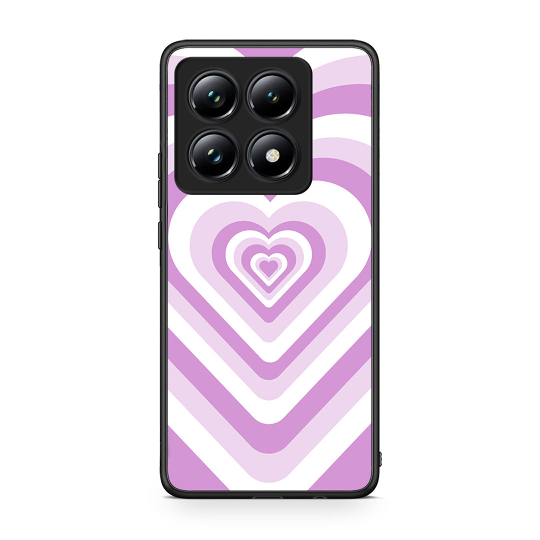Xiaomi 14T Pro Lilac Hearts θήκη από τη Smartfits με σχέδιο στο πίσω μέρος και μαύρο περίβλημα | Smartphone case with colorful back and black bezels by Smartfits
