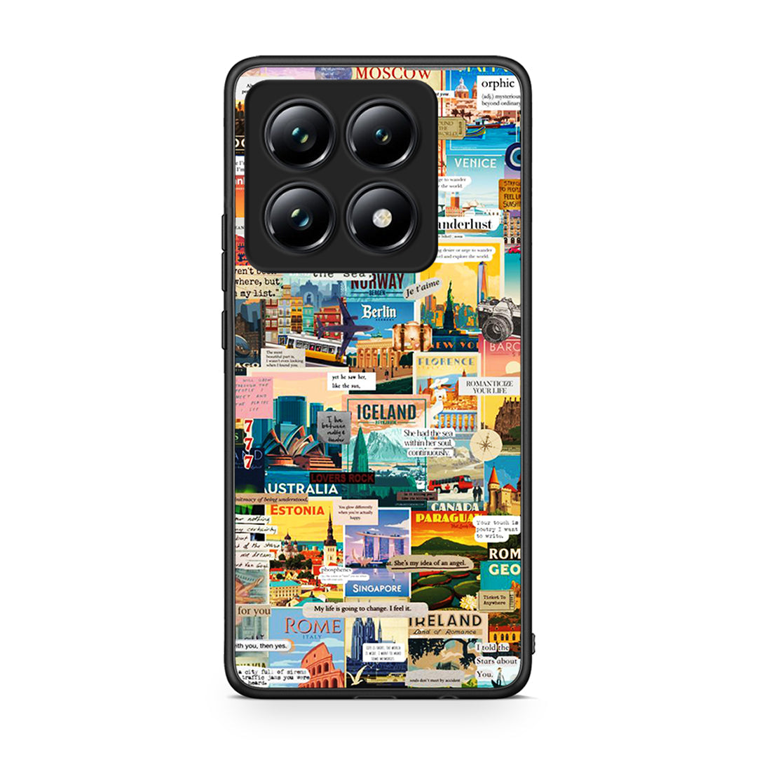 Xiaomi 14T Pro Live To Travel θήκη από τη Smartfits με σχέδιο στο πίσω μέρος και μαύρο περίβλημα | Smartphone case with colorful back and black bezels by Smartfits
