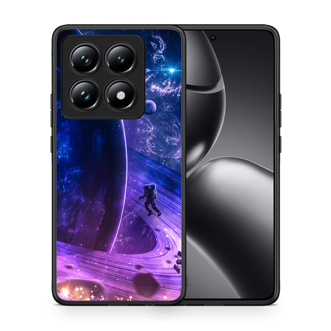 Θήκη Xiaomi 14T Pro Lost Astronaut από τη Smartfits με σχέδιο στο πίσω μέρος και μαύρο περίβλημα | Xiaomi 14T Pro Lost Astronaut case with colorful back and black bezels