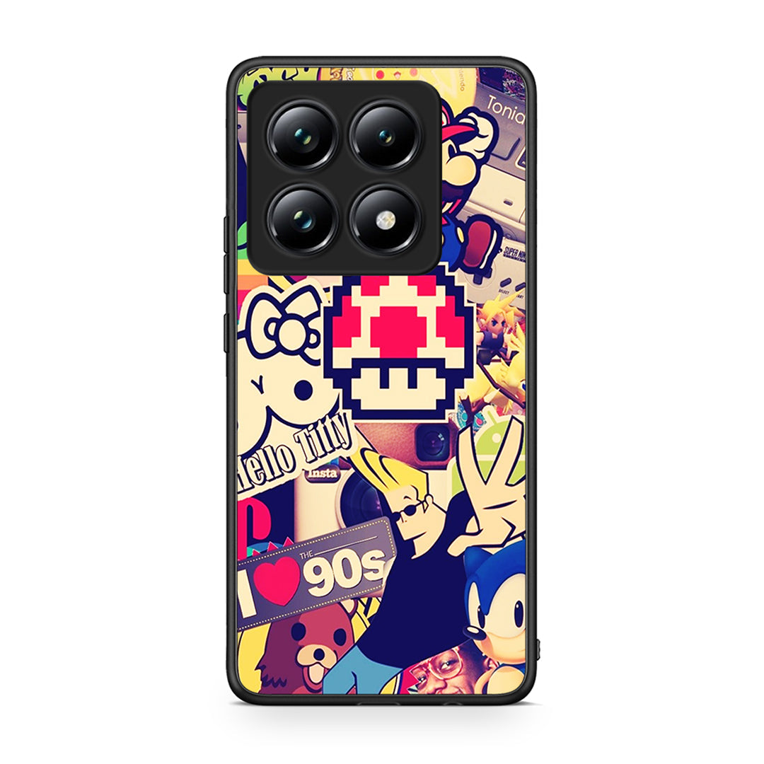 Xiaomi 14T Pro Love The 90s θήκη από τη Smartfits με σχέδιο στο πίσω μέρος και μαύρο περίβλημα | Smartphone case with colorful back and black bezels by Smartfits