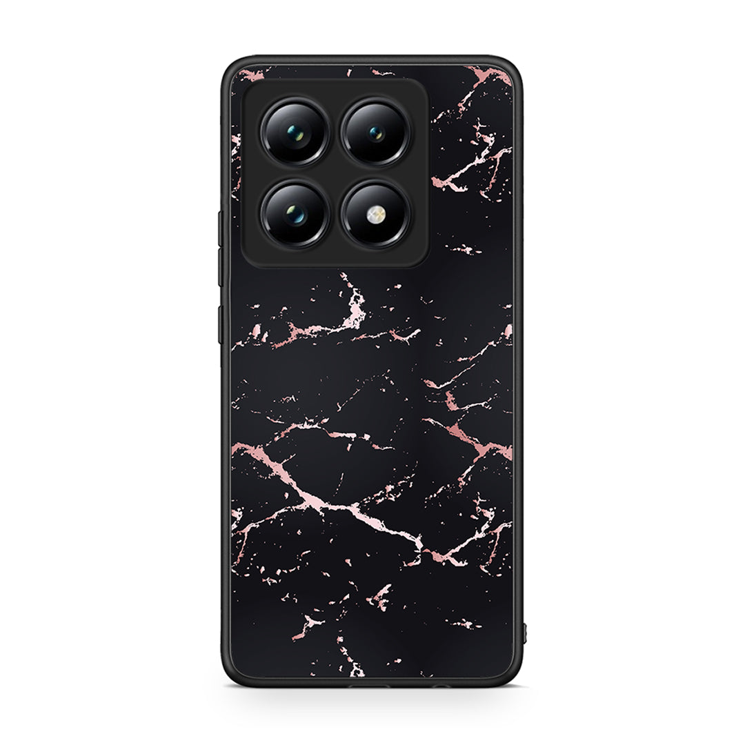 4 - Xiaomi 14T Pro Black Rosegold Marble case, cover, bumper