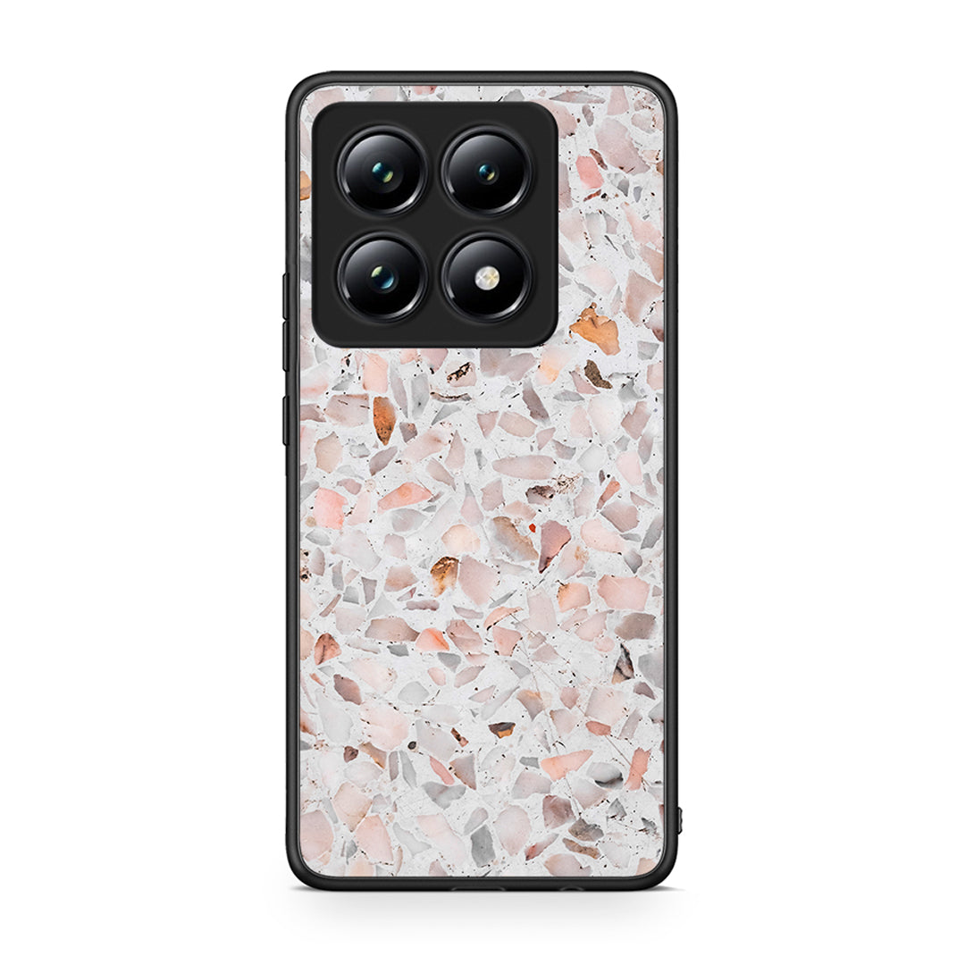 Xiaomi 14T Pro Marble Terrazzo θήκη από τη Smartfits με σχέδιο στο πίσω μέρος και μαύρο περίβλημα | Smartphone case with colorful back and black bezels by Smartfits