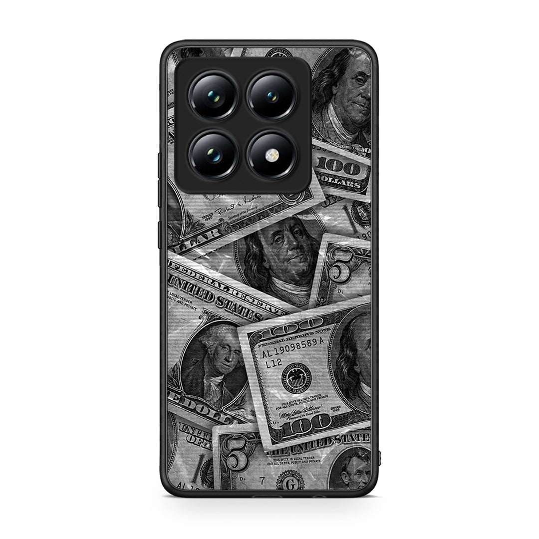 Xiaomi 14T Pro Money Dollars θήκη από τη Smartfits με σχέδιο στο πίσω μέρος και μαύρο περίβλημα | Smartphone case with colorful back and black bezels by Smartfits