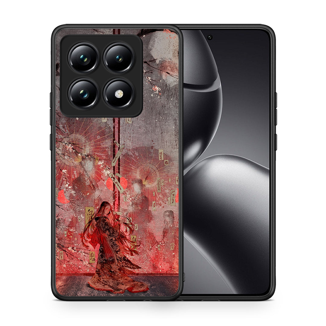 Θήκη Xiaomi 14T Pro Nezuko Kamado από τη Smartfits με σχέδιο στο πίσω μέρος και μαύρο περίβλημα | Xiaomi 14T Pro Nezuko Kamado case with colorful back and black bezels