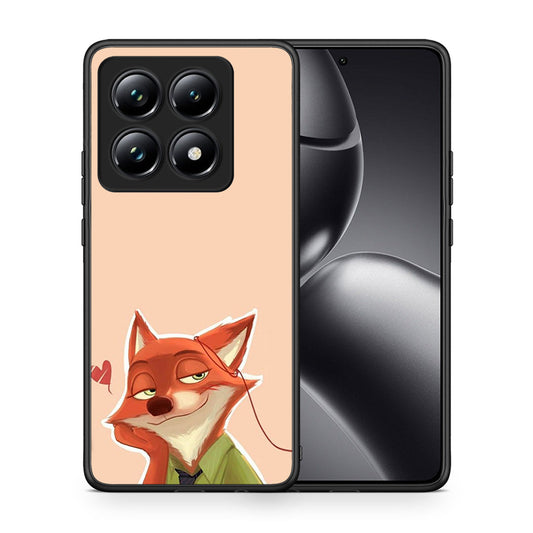 Θήκη Xiaomi 14T Pro Nick Wilde And Judy Hopps Love 1 από τη Smartfits με σχέδιο στο πίσω μέρος και μαύρο περίβλημα | Xiaomi 14T Pro Nick Wilde And Judy Hopps Love 1 case with colorful back and black bezels