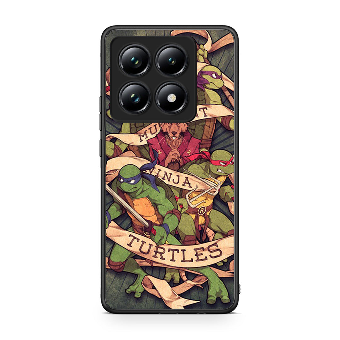Xiaomi 14T Pro Ninja Turtles θήκη από τη Smartfits με σχέδιο στο πίσω μέρος και μαύρο περίβλημα | Smartphone case with colorful back and black bezels by Smartfits